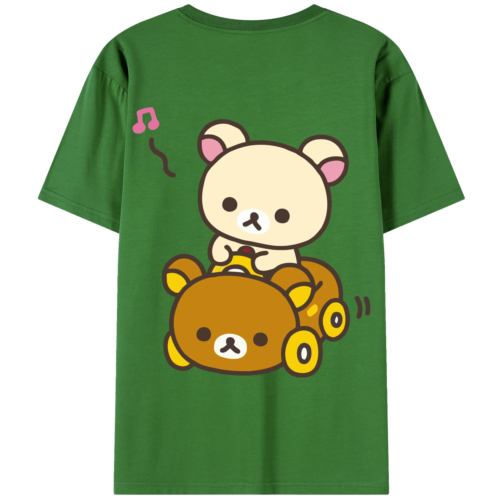 （画像用） リラックマ リラックマ キイロイトリ Rilakkuma Korilakkuma Kiiroitori レディース半袖Tシャツ(バックプリント)